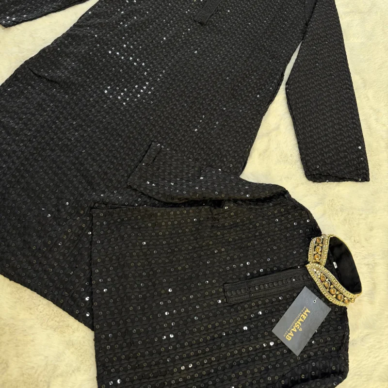 Elegant Black Kurta & Trouser Set